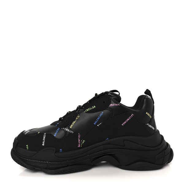Balenciaga Technical Fabric Allover Logo Mens Triple S Sneakers 44