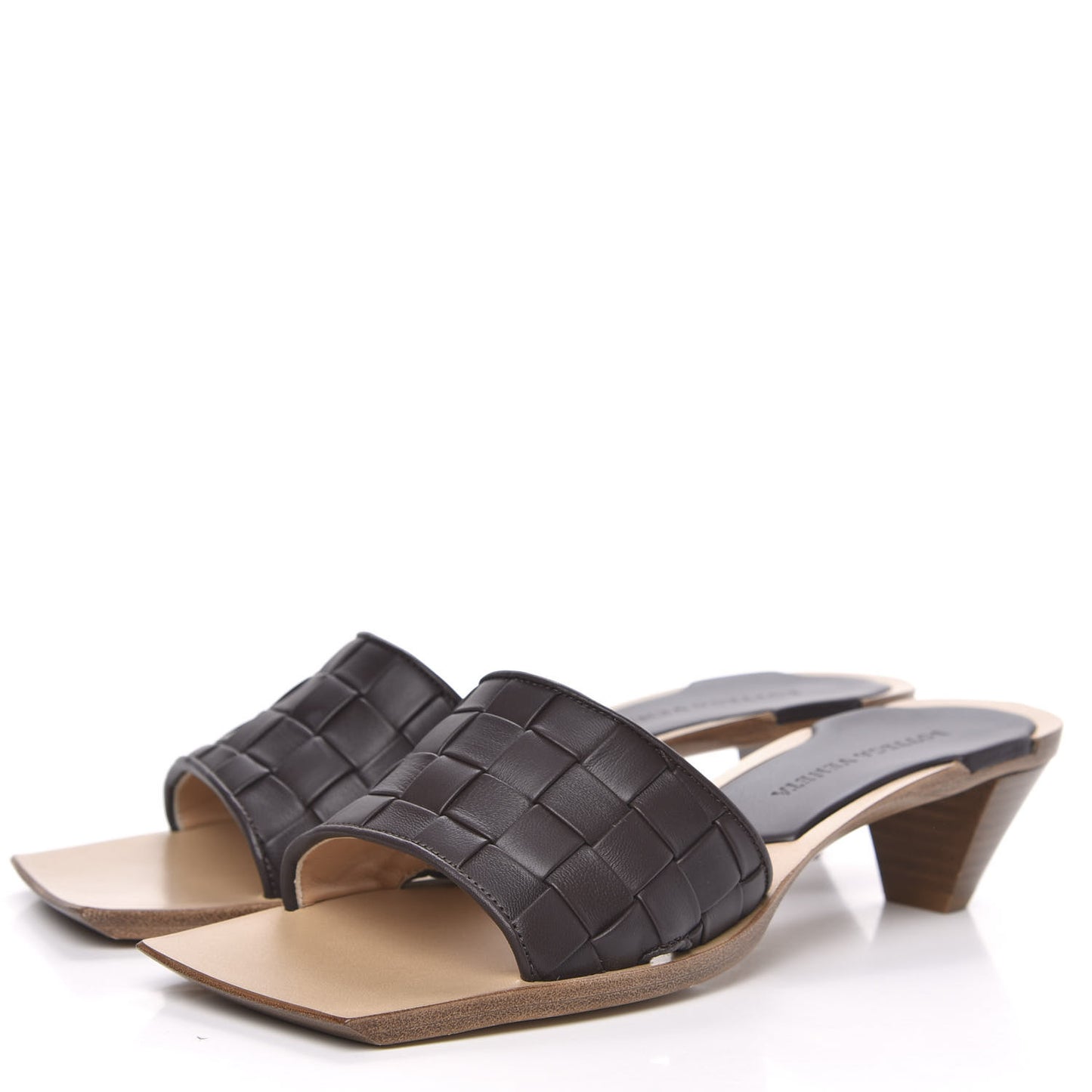Nappa Intrecciato Heeled Sandals 37 Oxblood