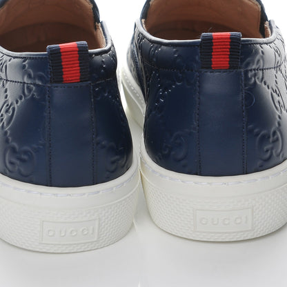 Gucci Guccissima Dublin Slip On Sneakers 39 Blue 5 of 10