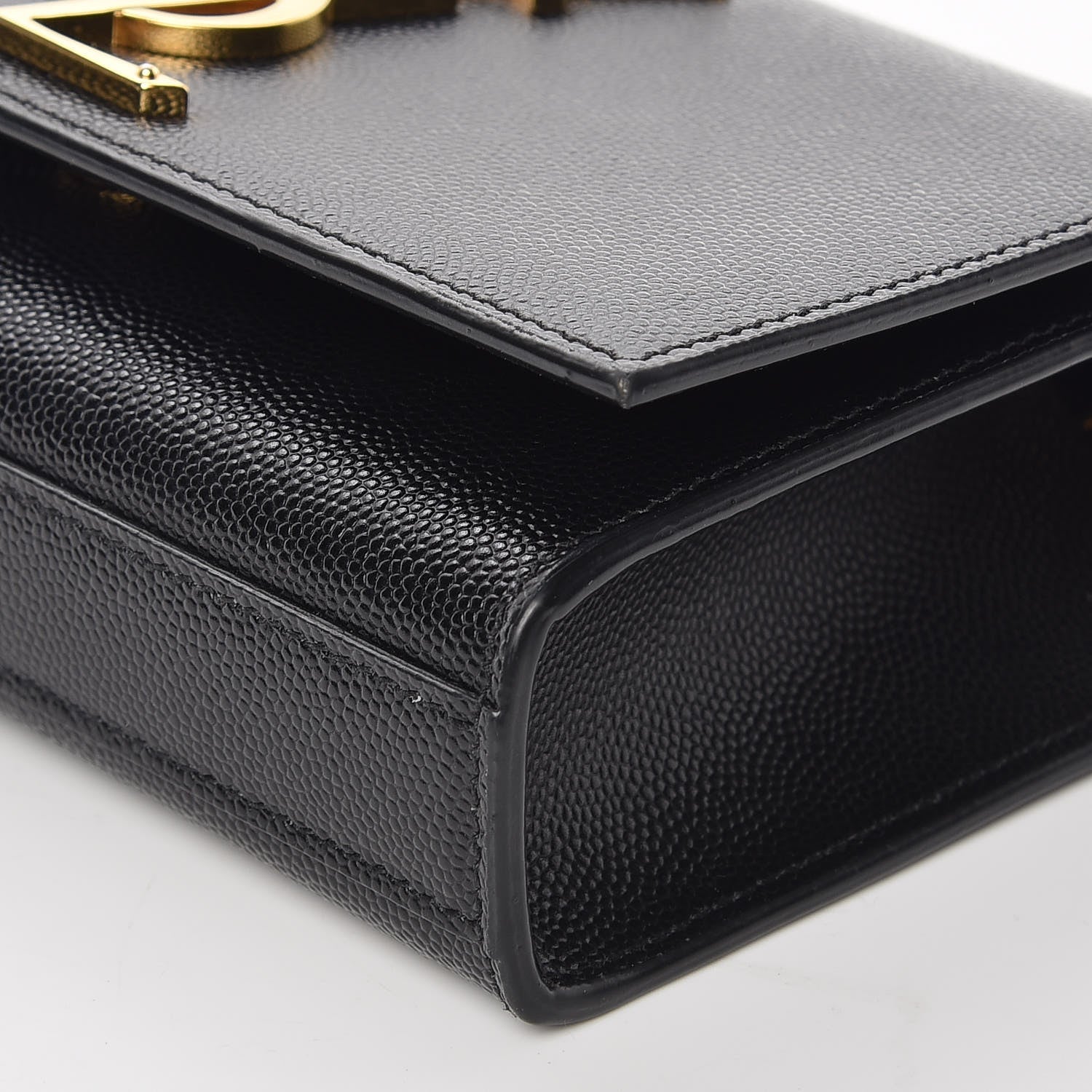 Saint Laurent Grain De Poudre Small Monogram Kate Satchel Black 6 of 9