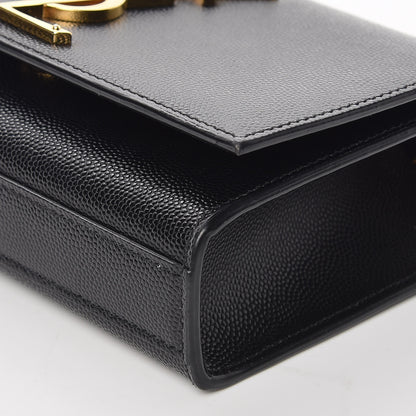 Saint Laurent Grain De Poudre Small Monogram Kate Satchel Black 6 of 9