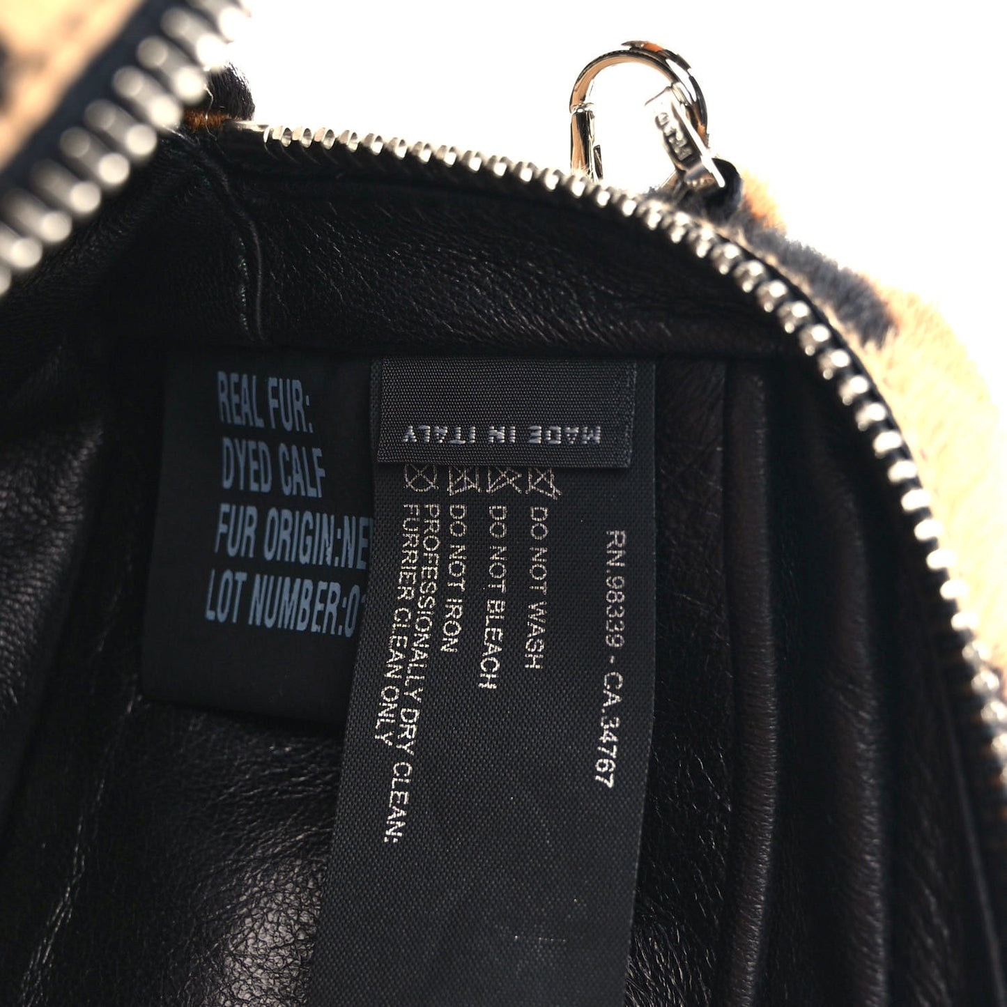 Calf Hair Leopard Print Crossbody Camera Bag Miele Moro