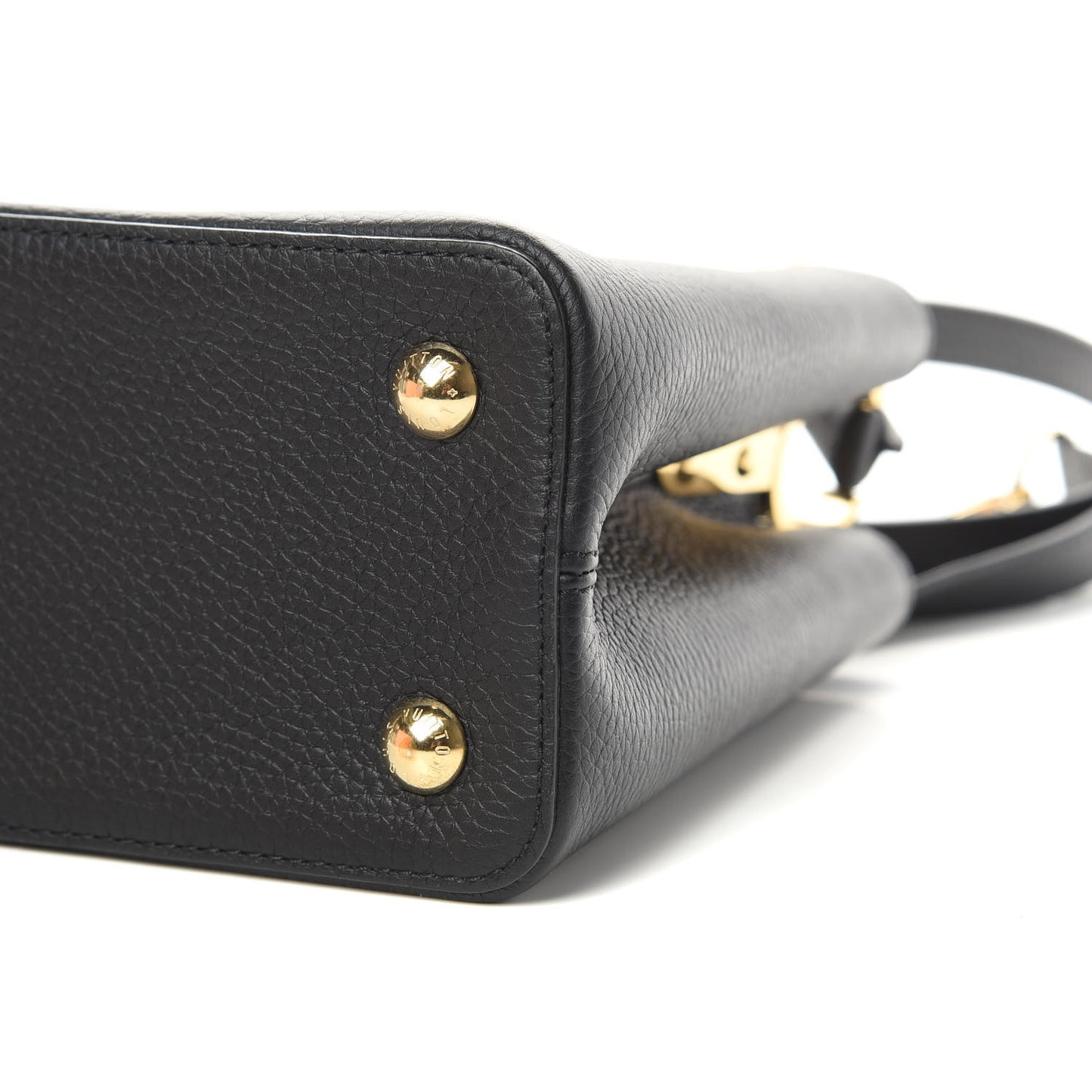 Taurillon Studded Sol Capucines PM Black