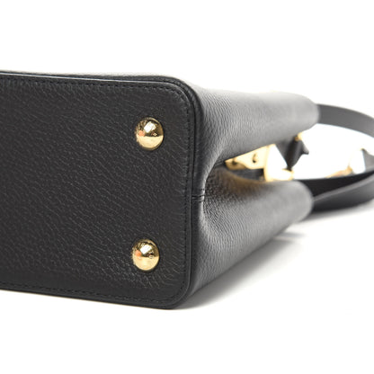 Louis Vuitton Taurillon Studded Sol Capucines PM Black 10 of 11