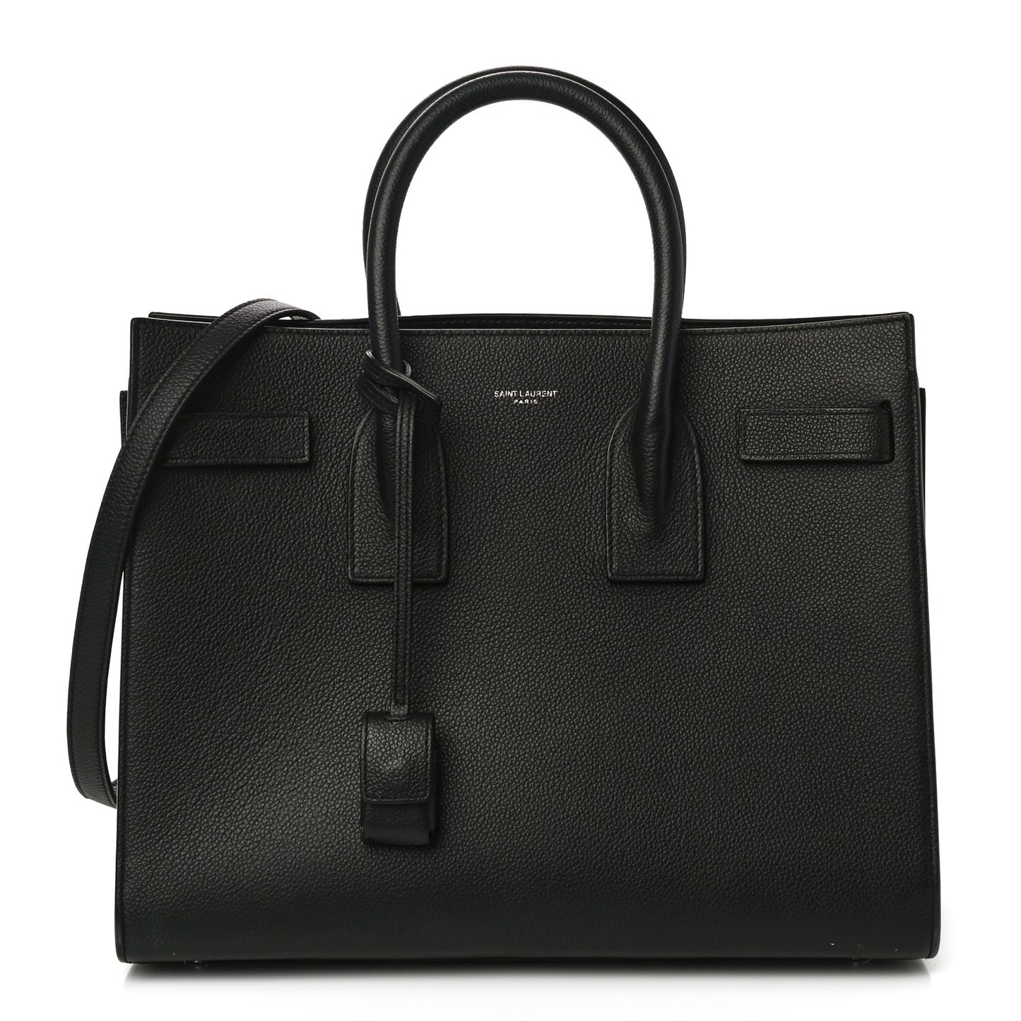 Grained Calfskin Small Sac De Jour Black