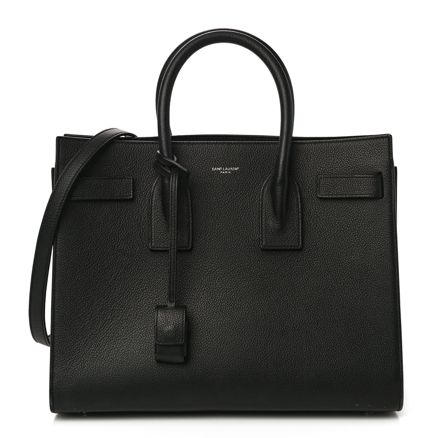 Saint Laurent Grained Calfskin Small Sac De Jour Black 1 of 14