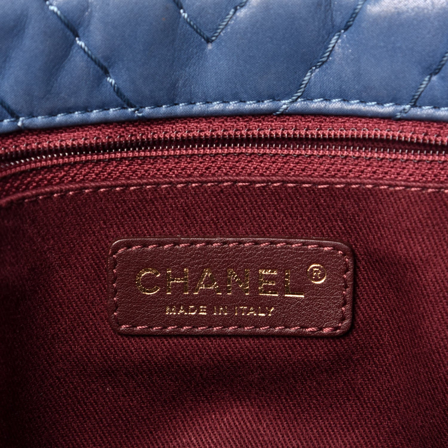 Chanel Iridescent Calfskin Surpique Chevron Jumbo Flap Blue 6 of 9