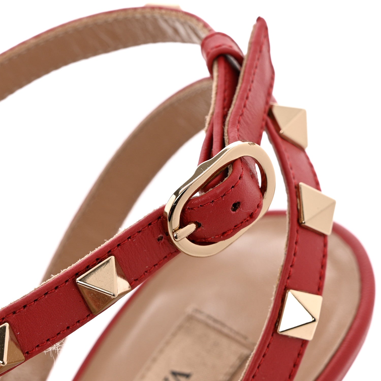 Valentino Garavani Pebbled Calfskin Rockstud Ankle Strap 100mm Pumps 39.5 Rock Pink 12 of 12