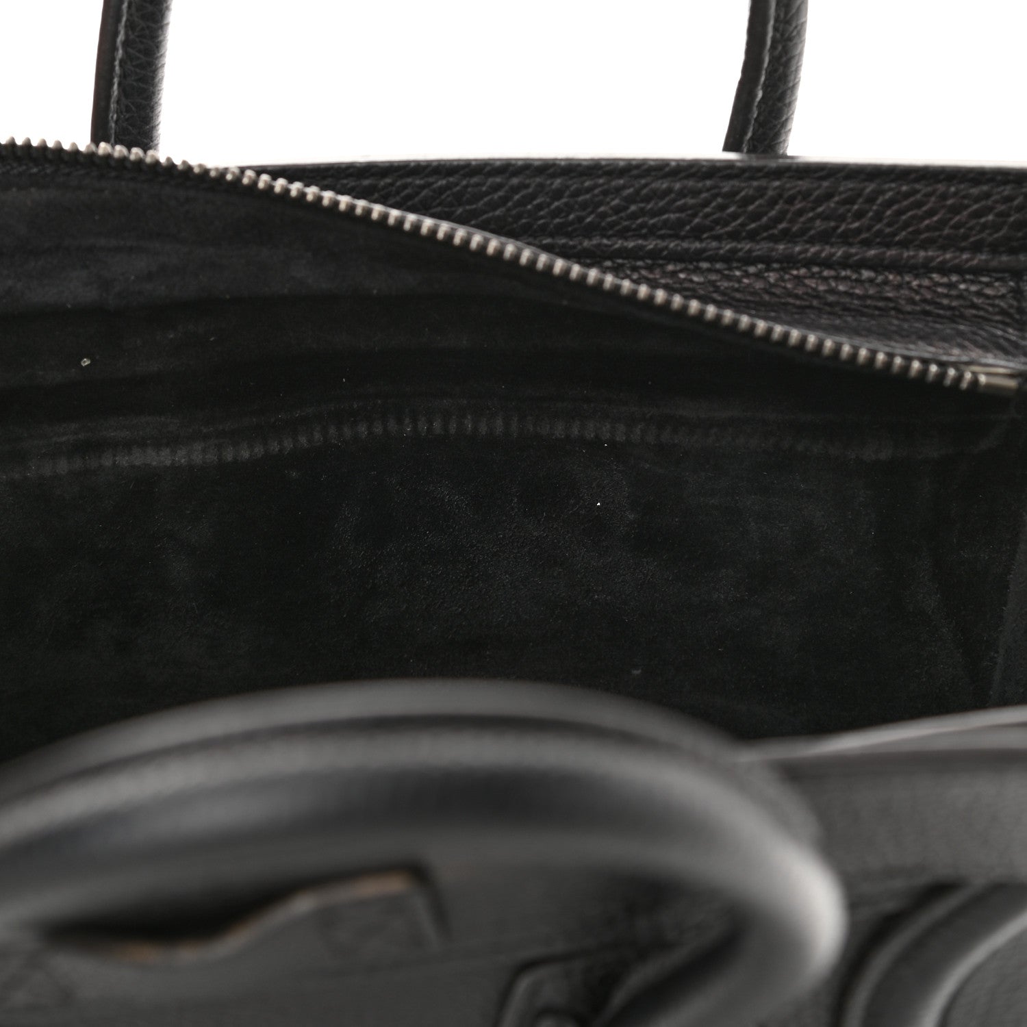 Celine Drummed Calfskin Nano Luggage Black 11 of 14