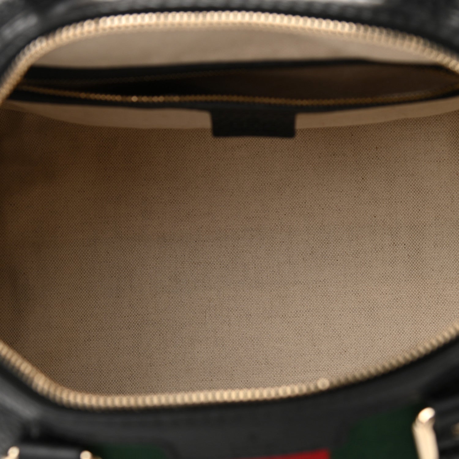 Gucci Calfskin Vintage Web Medium Boston Black 5 of 10