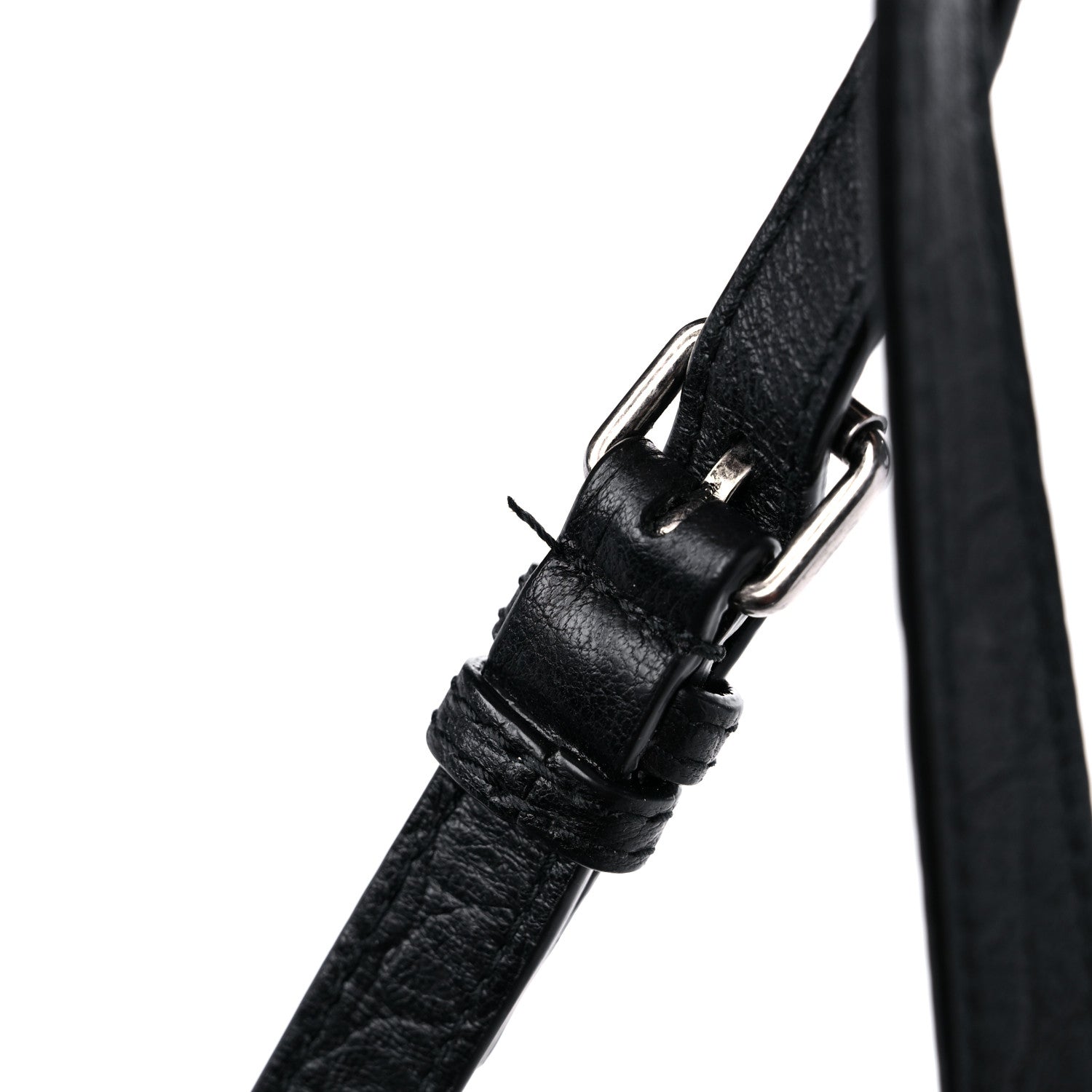 Saint Laurent Calfskin Crocodile Embossed Medium West Hollywood Monogram Fold-Over Black 15 of 15
