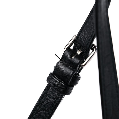 Saint Laurent Calfskin Crocodile Embossed Medium West Hollywood Monogram Fold-Over Black 15 of 15