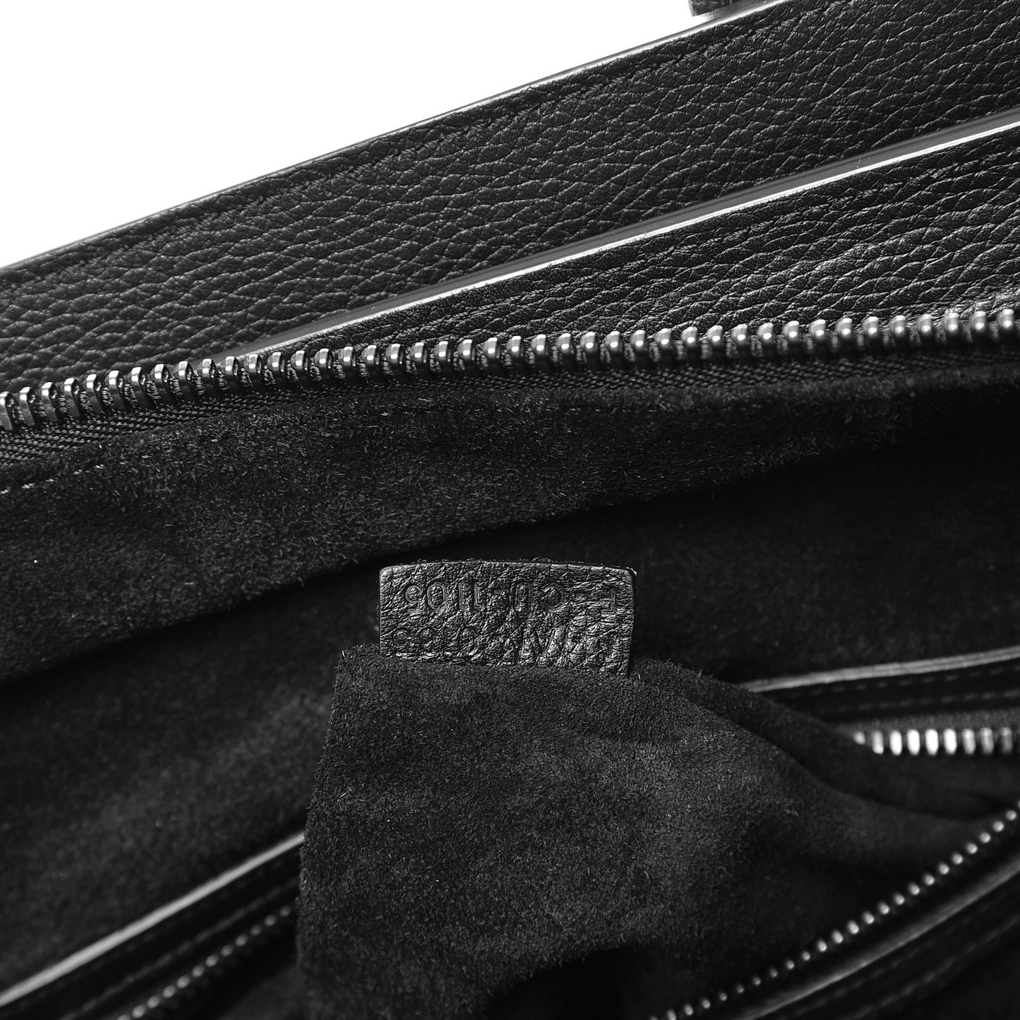 Drummed Calfskin Micro Luggage Black