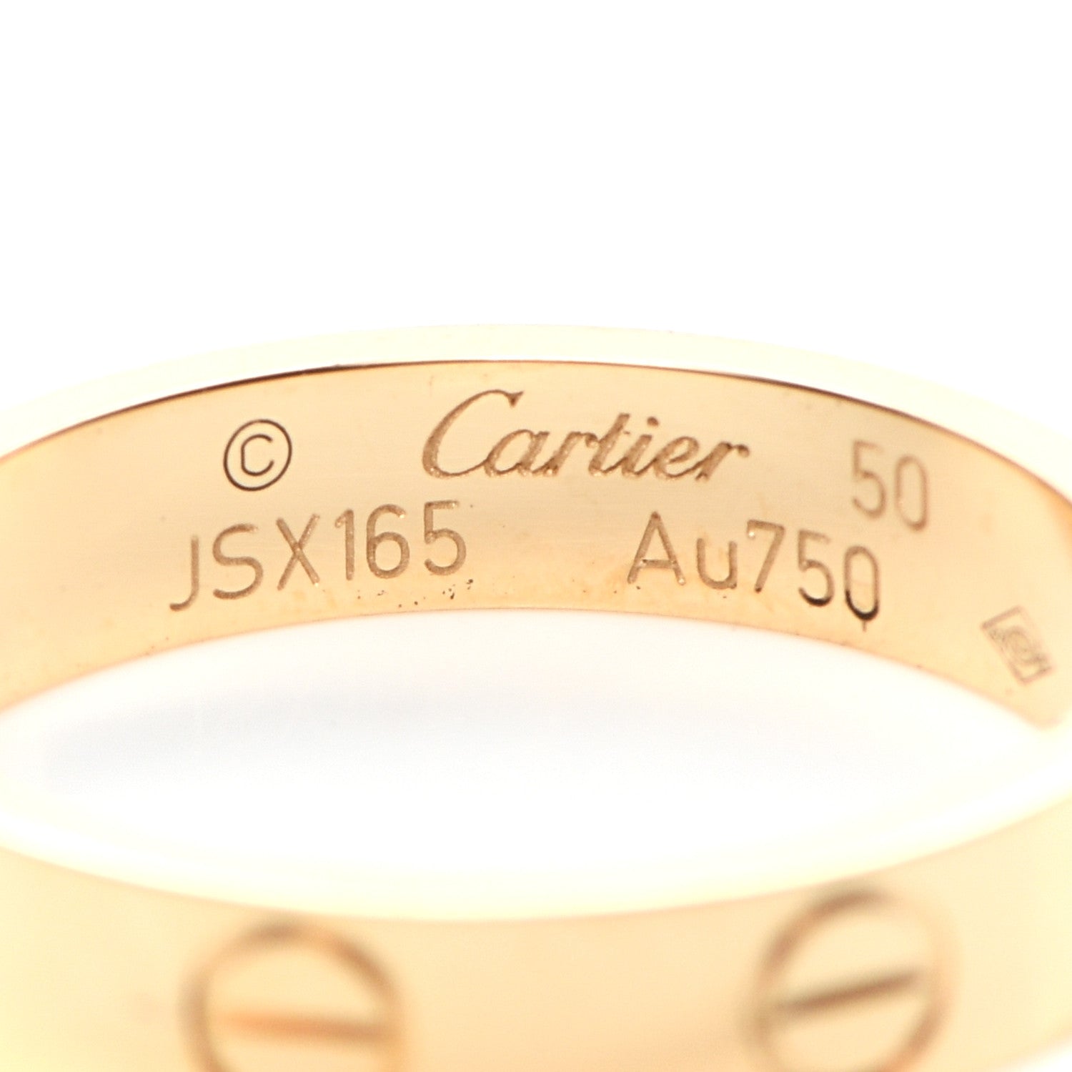 Cartier 18K Yellow Gold 3.5mm LOVE Wedding Band Ring 50 5.25 8 of 10