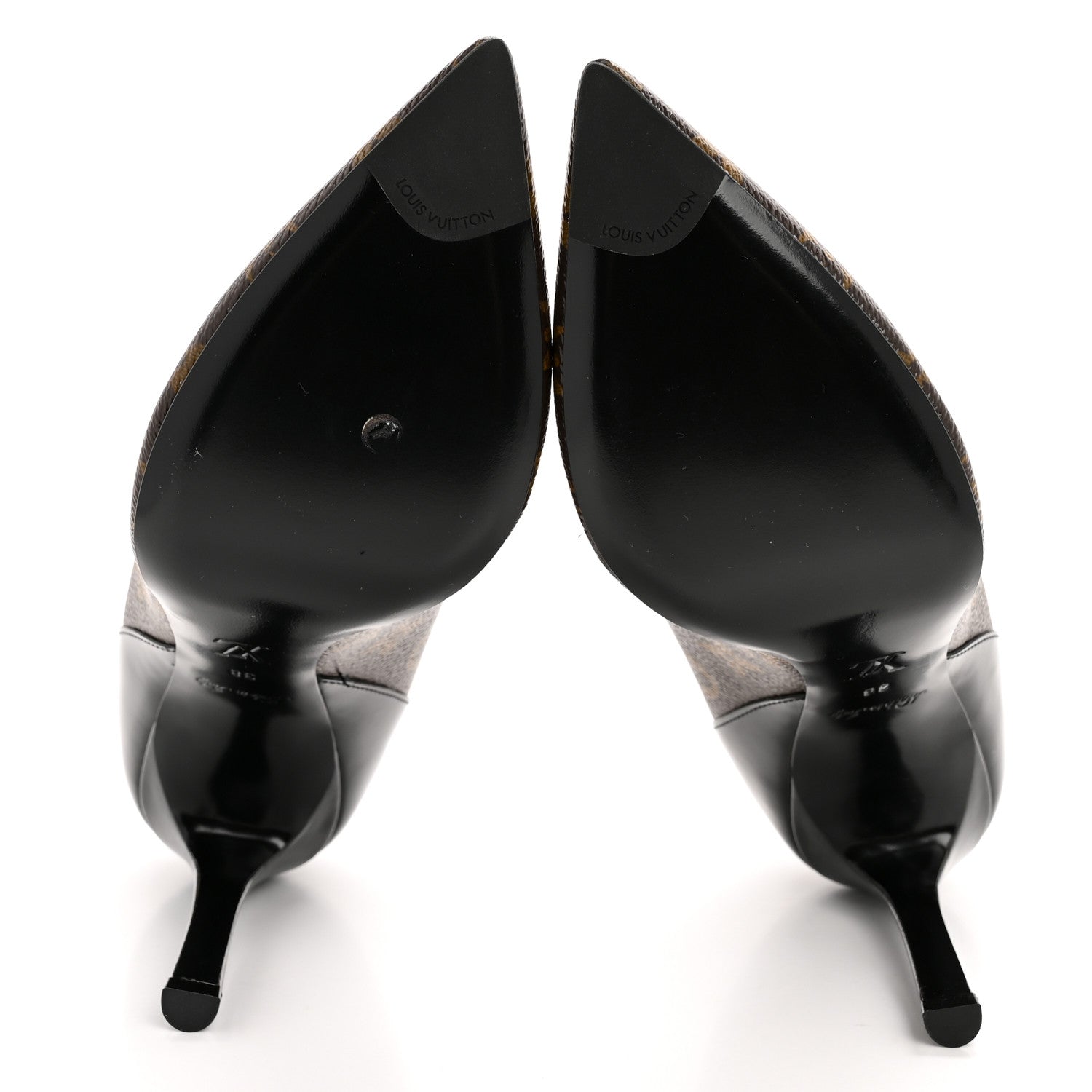 Louis Vuitton Monogram Cherie Pumps 38 Black 6 of 10