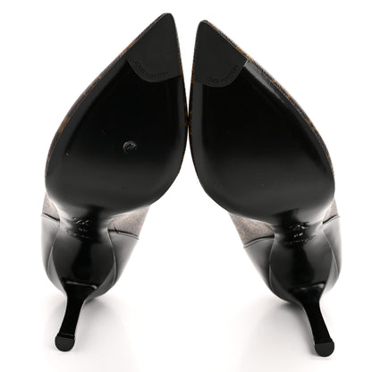 Louis Vuitton Monogram Cherie Pumps 38 Black 6 of 10