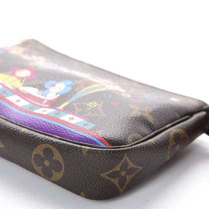 Louis Vuitton Monogram 2020 Christmas Animation Bumper Cars Mini Pochette Accessories Coquelicot 7 of 10