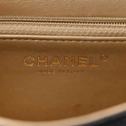 Chanel Goatskin Quilted Logo Small Chic Flap Black 6 of 11