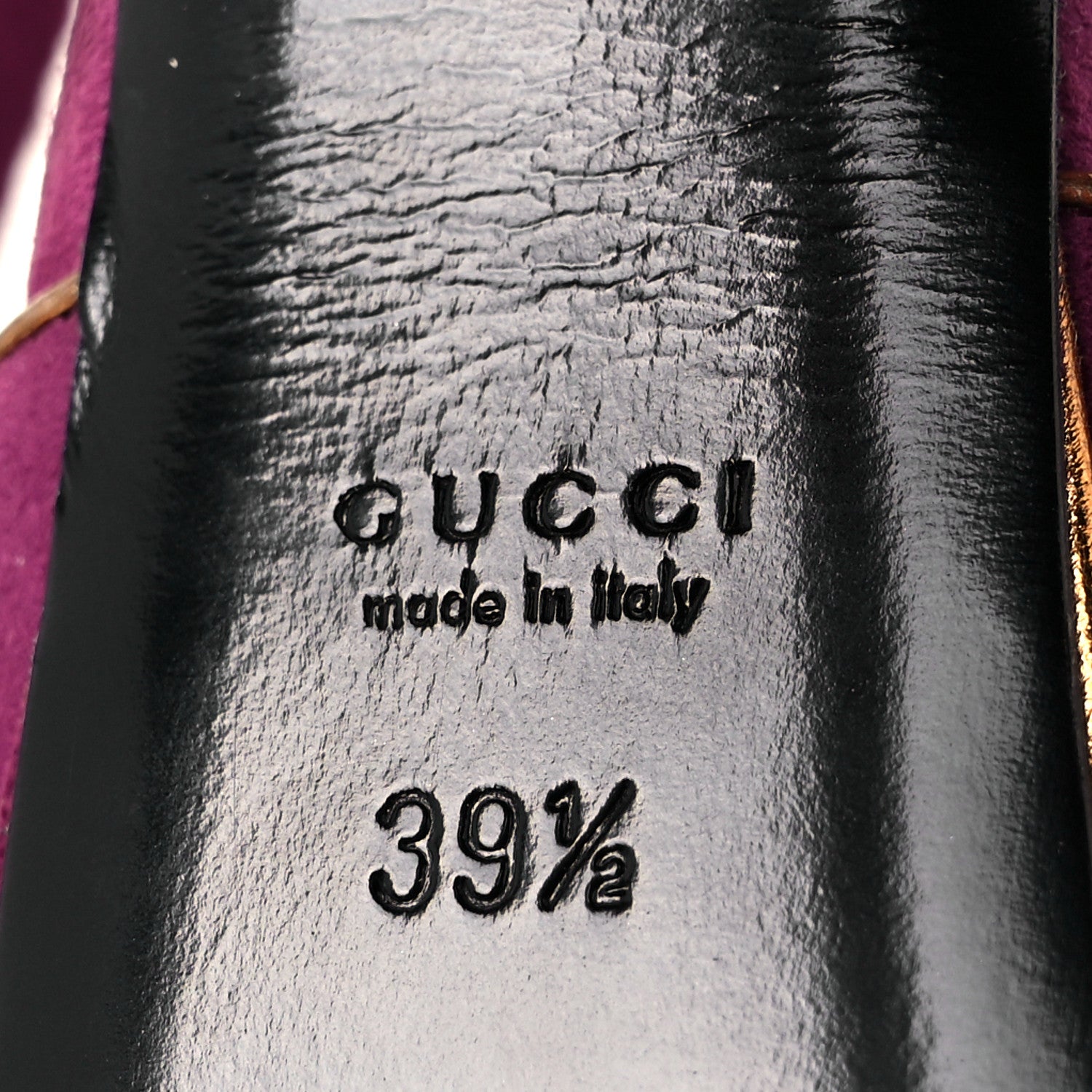 Gucci Kid Scamosciato Nappa Huston Platform Sandals 39.5 Grape Glam Tabacco 6 of 9