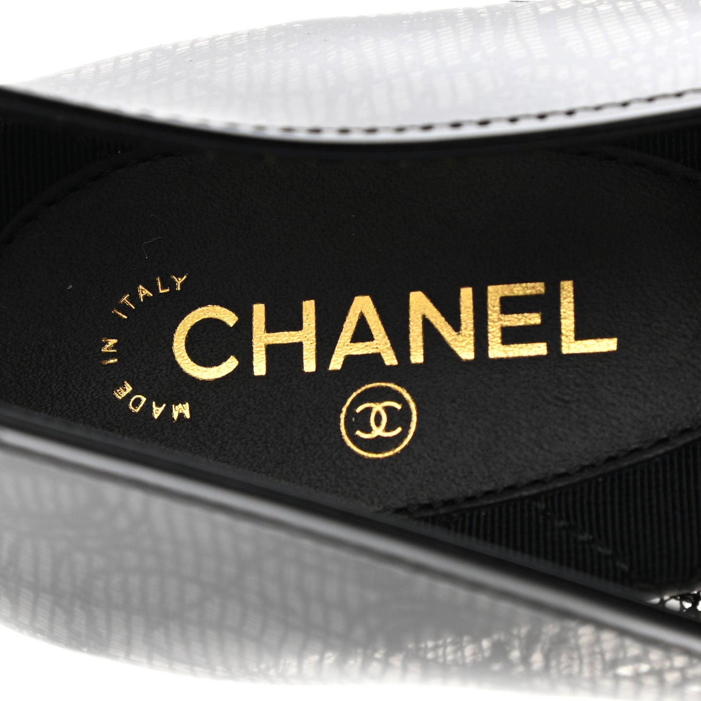 Calfskin PVC Patent Mocassin Loafers 38 Transparent Black