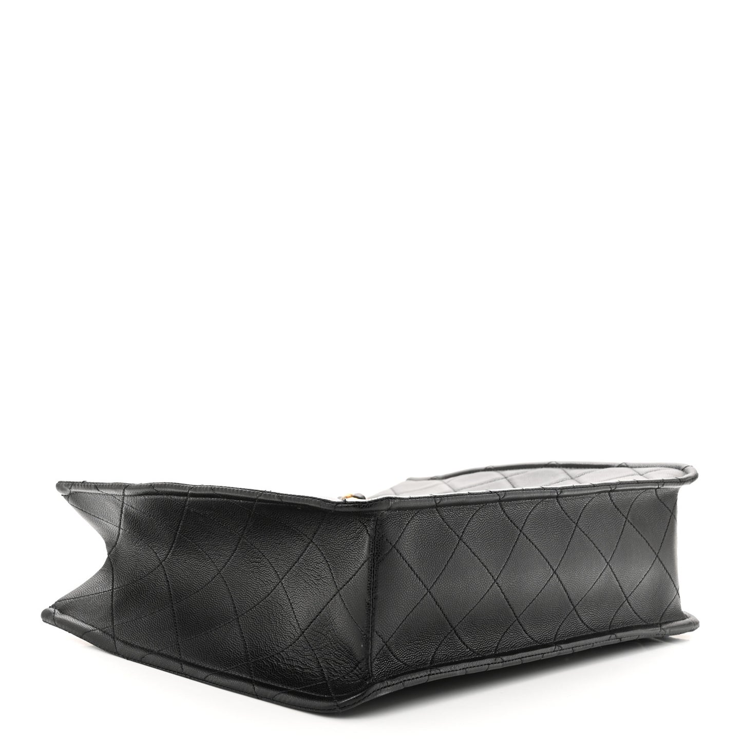 Caviar Quilted Sweet Classic Shopping Tote Black