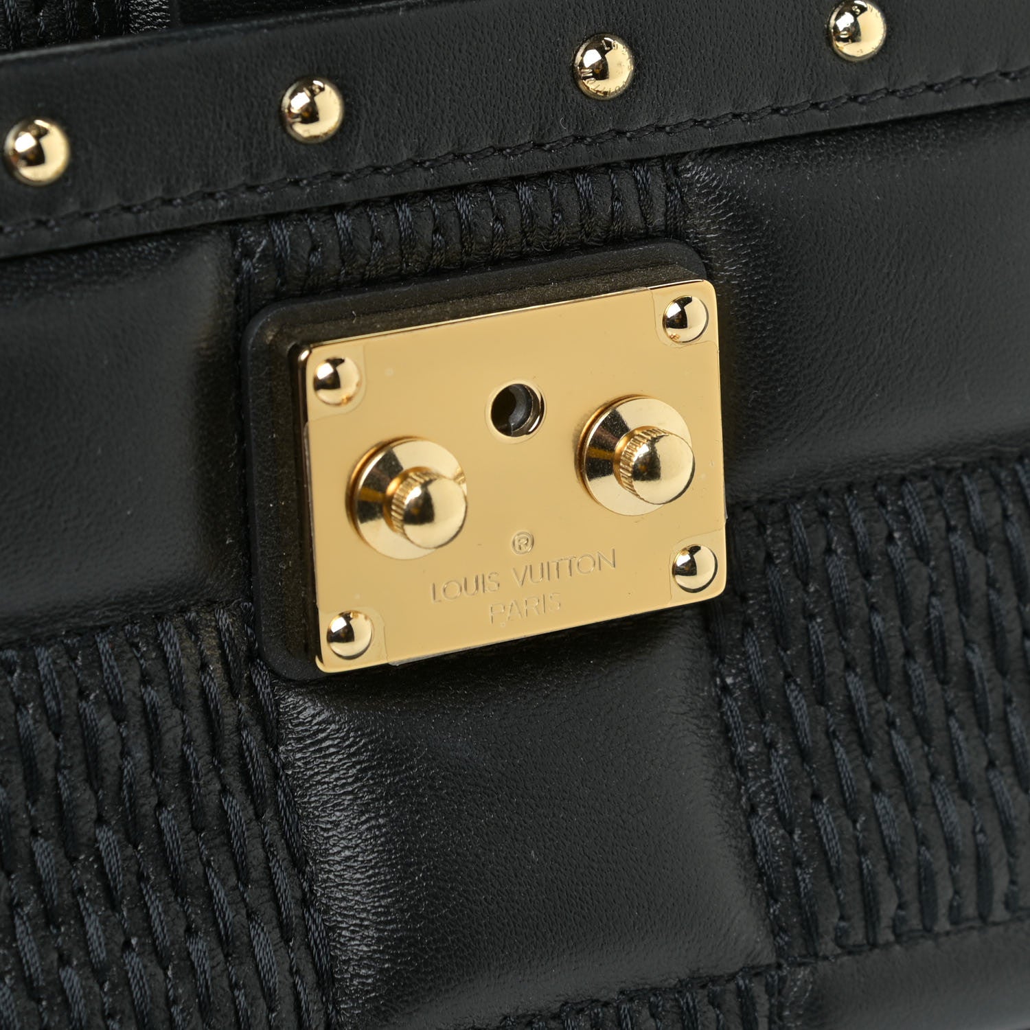 Louis Vuitton Lambskin Damier Quilt Troca PM Black 13 of 14
