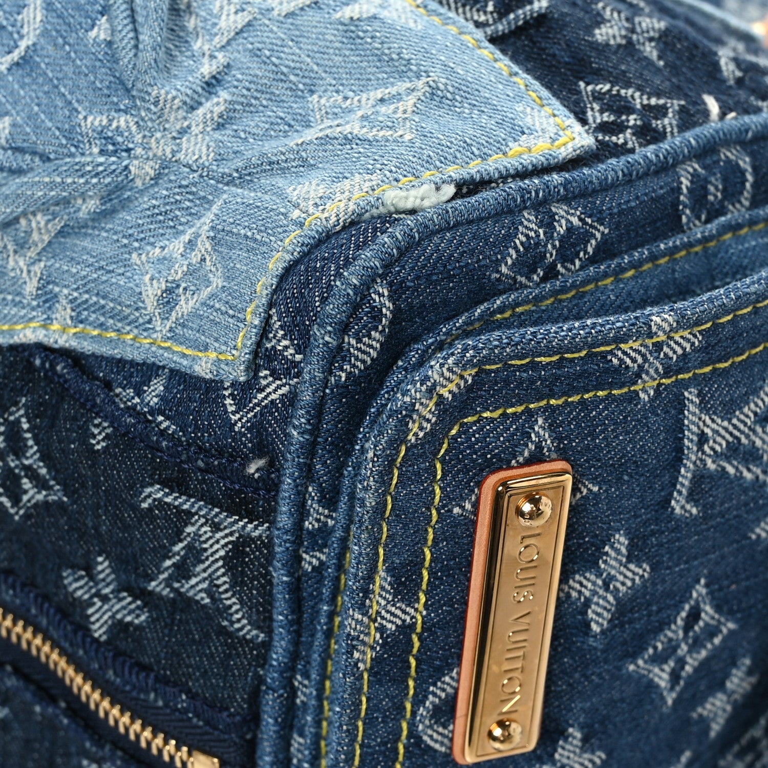 Louis Vuitton Denim Patchwork Speedy 30 Blue 10 of 10