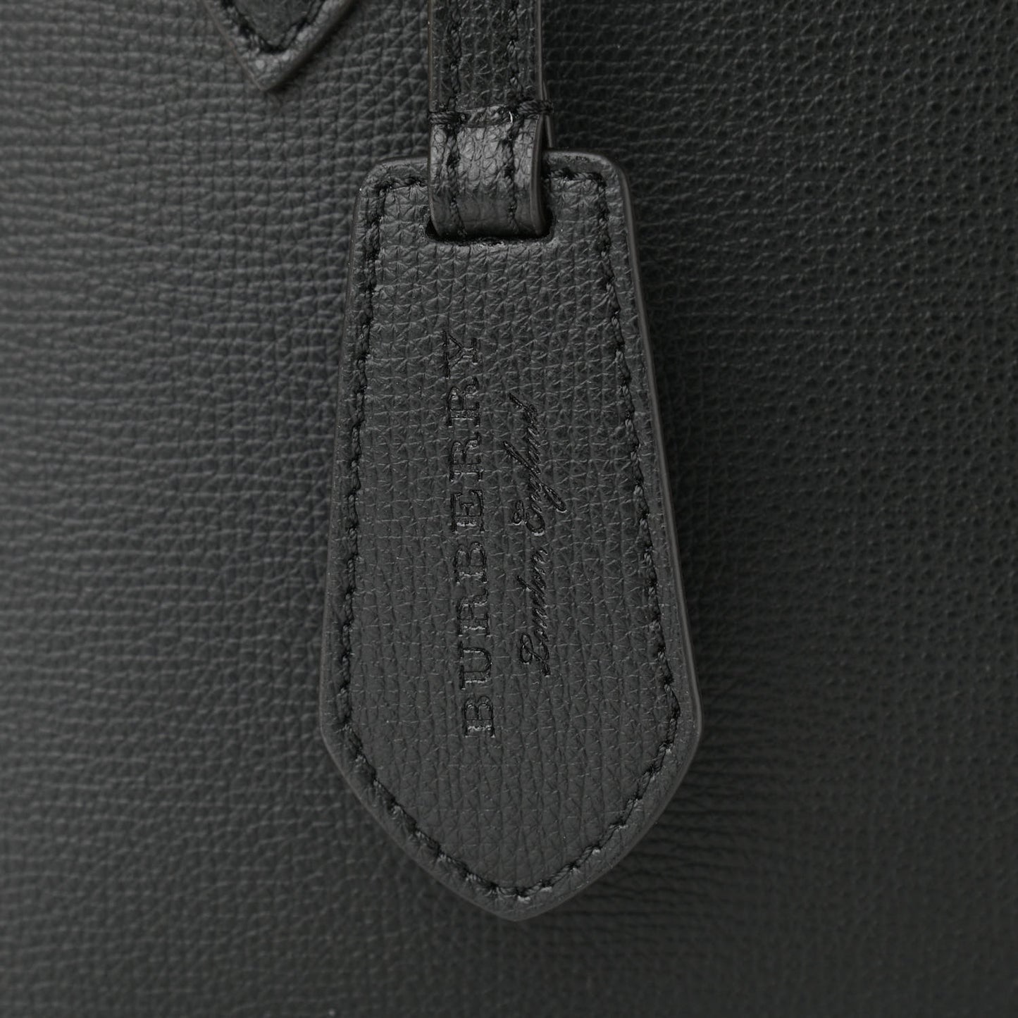 Grainy Calfskin Haymarket Check Small Reversible Tote Black