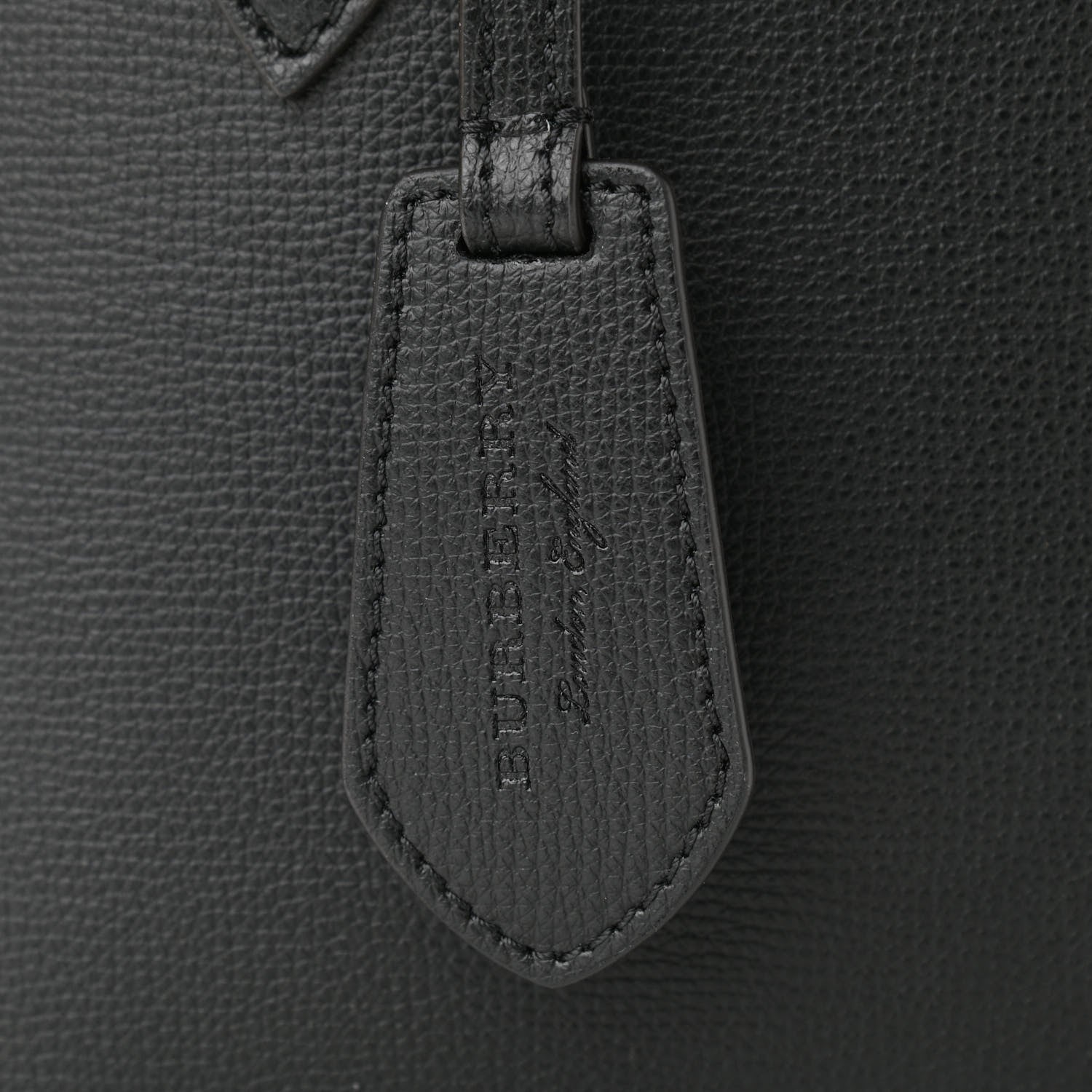 Burberry Grainy Calfskin Haymarket Check Small Reversible Tote Black 17 of 17