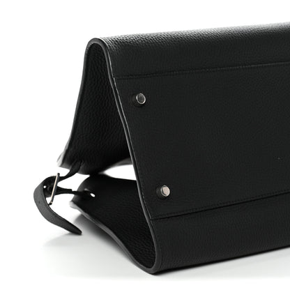 The Row Matte Grained Calfskin EW Margaux Black 8 of 11
