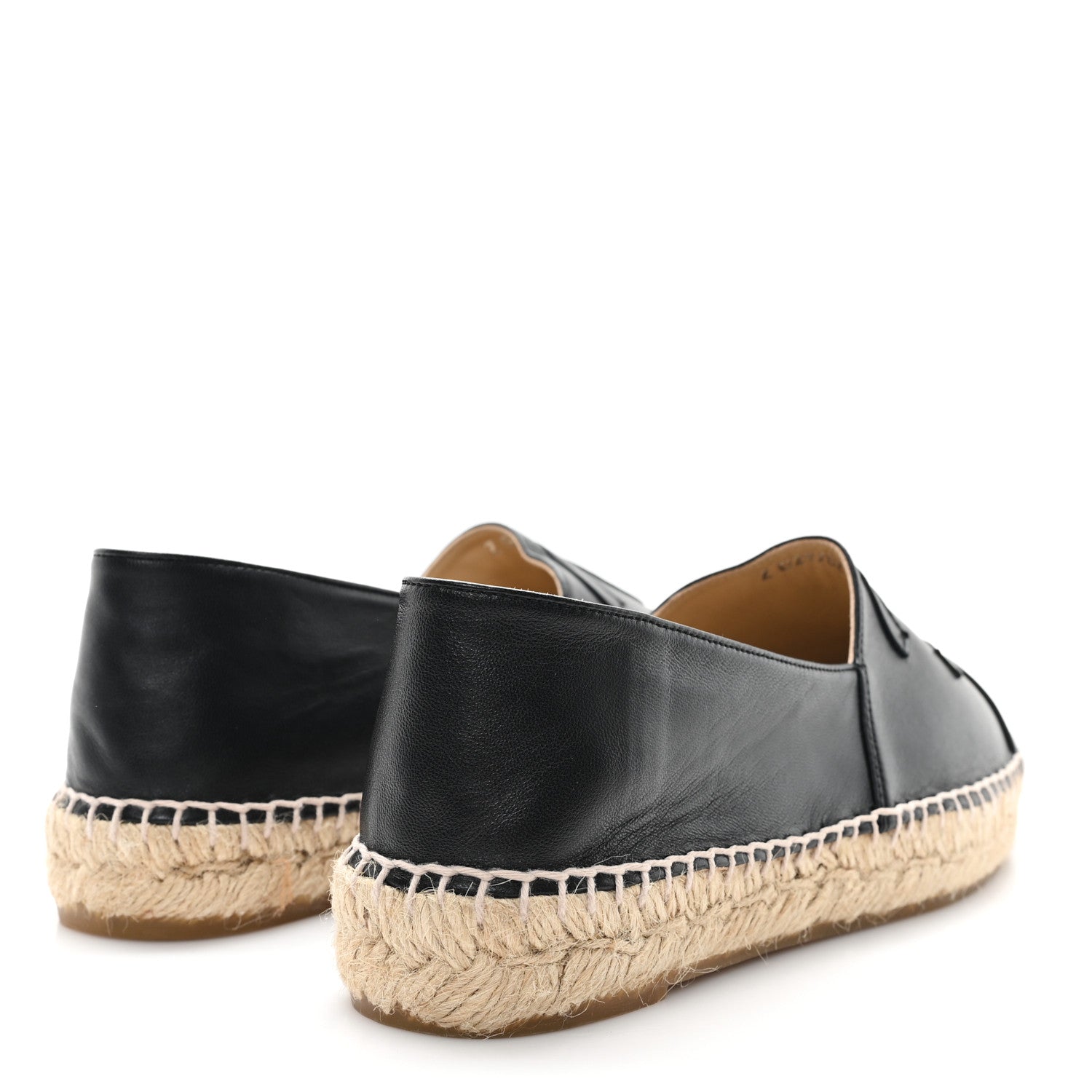 Chanel Lambskin CC Espadrilles 38 Black 5 of 10