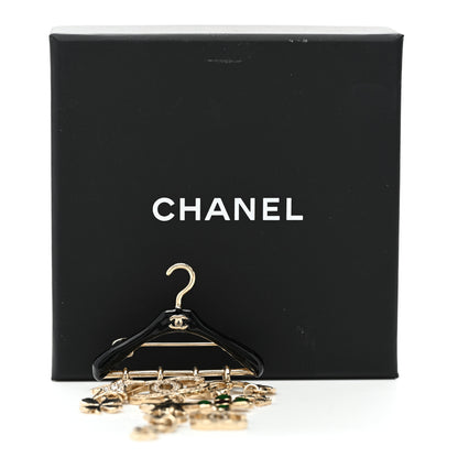 Chanel Crystal Gripoix CC Charms Hanger Brooch Gold 5 of 5
