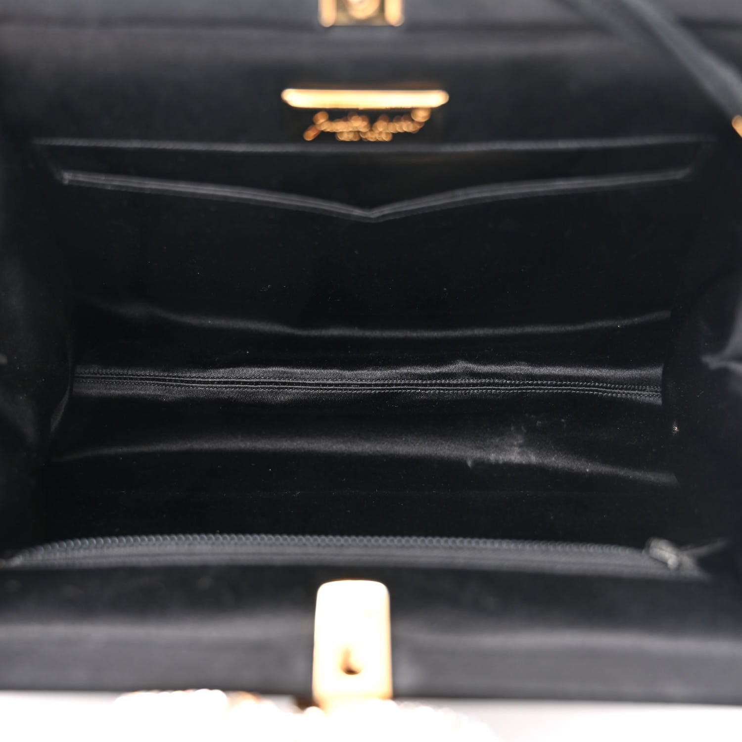 Judith Leiber Satin Crystal Panther Clutch Black 6 of 14