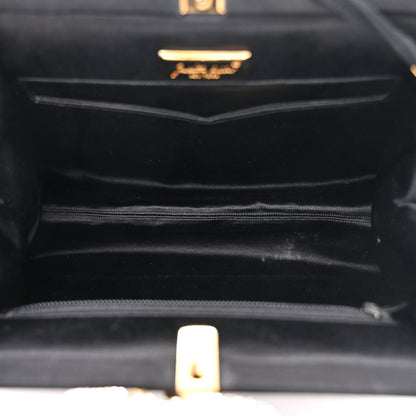 Judith Leiber Satin Crystal Panther Clutch Black 6 of 14