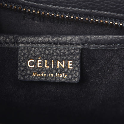 Celine Drummed Calfskin Nano Luggage Navy Blue 6 of 9