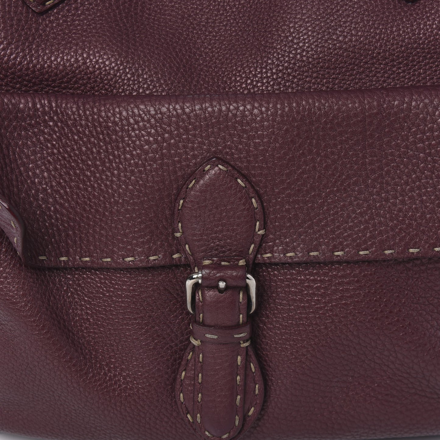 Calfskin Romano Selleria Pocket Tote Bordeaux