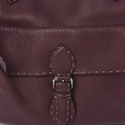 Fendi Calfskin Romano Selleria Pocket Tote Bordeaux 9 of 9