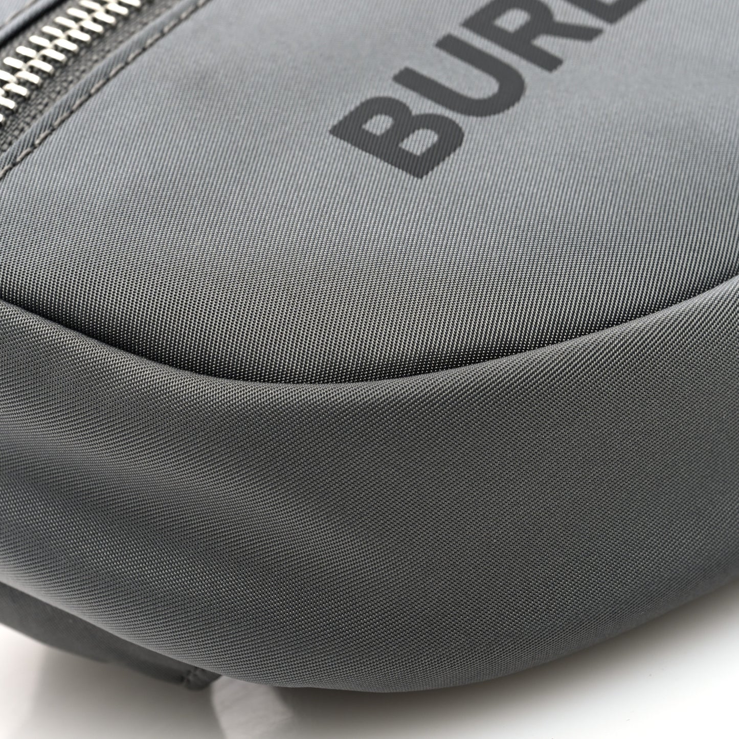 Econyl Logo Print Small Cannon Bum Bag Charcoal Grey