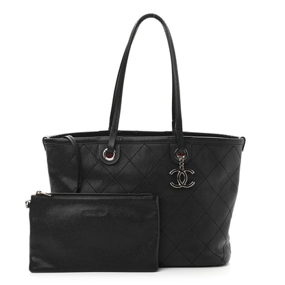 Chanel Grained Calfskin Shopping Fever Tote Black 1 of 11
