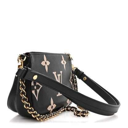 Louis Vuitton Empreinte Monogram Giant Multi Pochette Accessories Black Beige 3 of 9