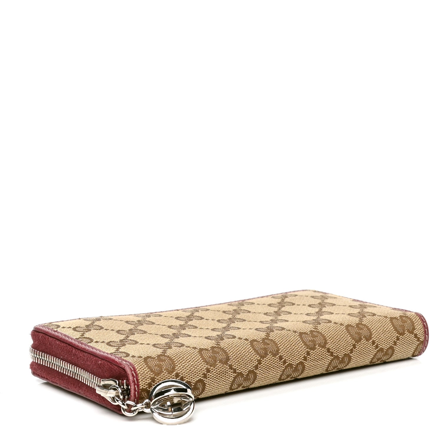 Gucci Monogram Large Twins Zip Around Wallet Red 3 of 6