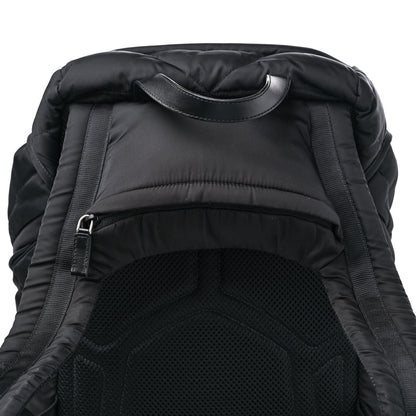 Prada Re-Nylon Men's Padded Logo Backpack With Hood Black 11 of 11