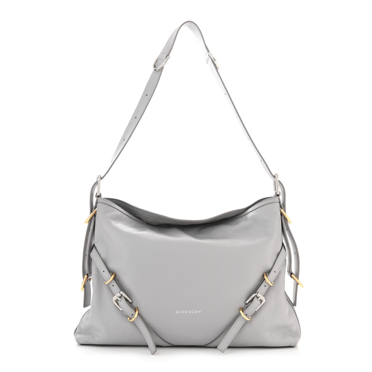 Calfskin Medium Voyou Bag Light Grey