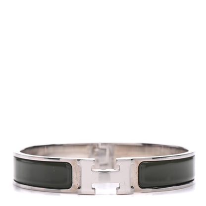 Hermes Enamel Narrow Clic Clac H Bracelet PM Loden 1 of 6