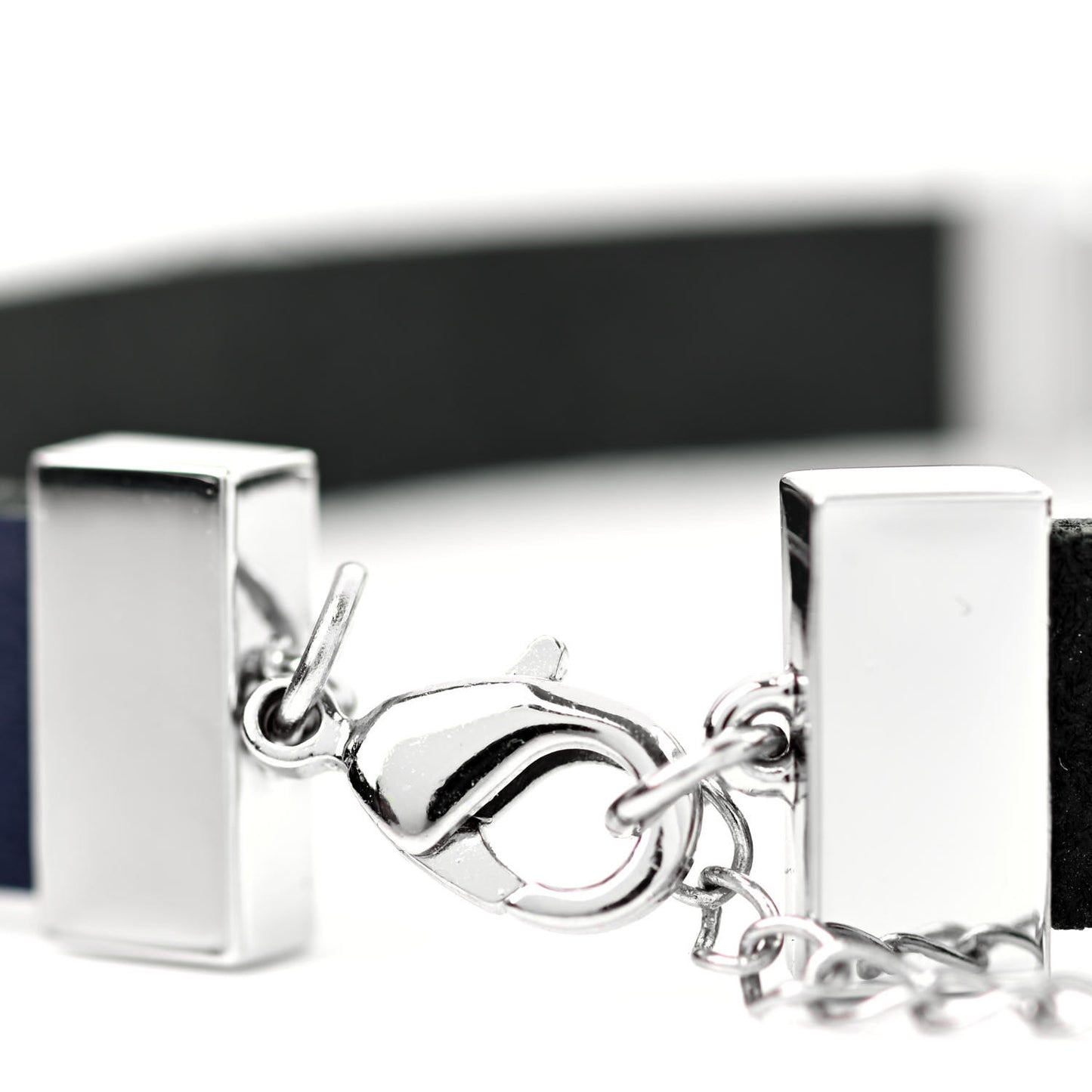 Calfskin Dior Clover Double Bracelet Navy