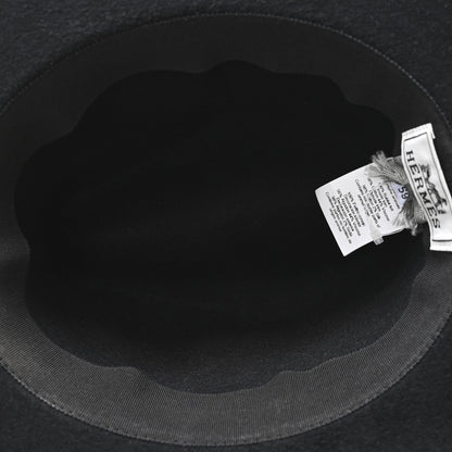 Hermes Rabbit Felt Faubourg Hat 59 Black 7 of 9