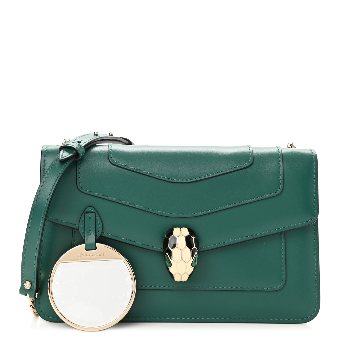 Calfskin Serpenti Forever Crossbody Bag Emerald Green