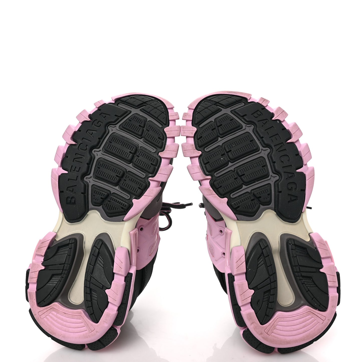 Mesh Rubber Tri-Color Womens Track Sneakers 35 Dark Grey Pink Grey