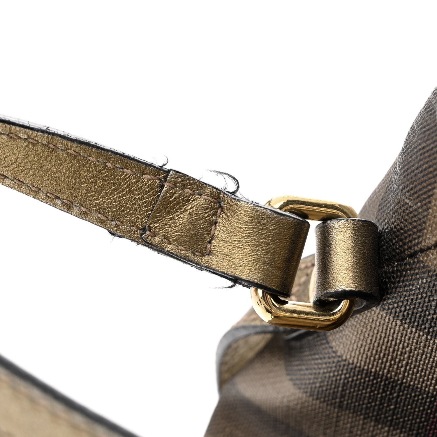 Burberry Metallic Check Small Canterbury Tote Gold 15 of 18