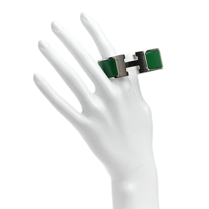 Hermes Enamel Wide Clic Clac H Bracelet PM Vert Sapin 2 of 4
